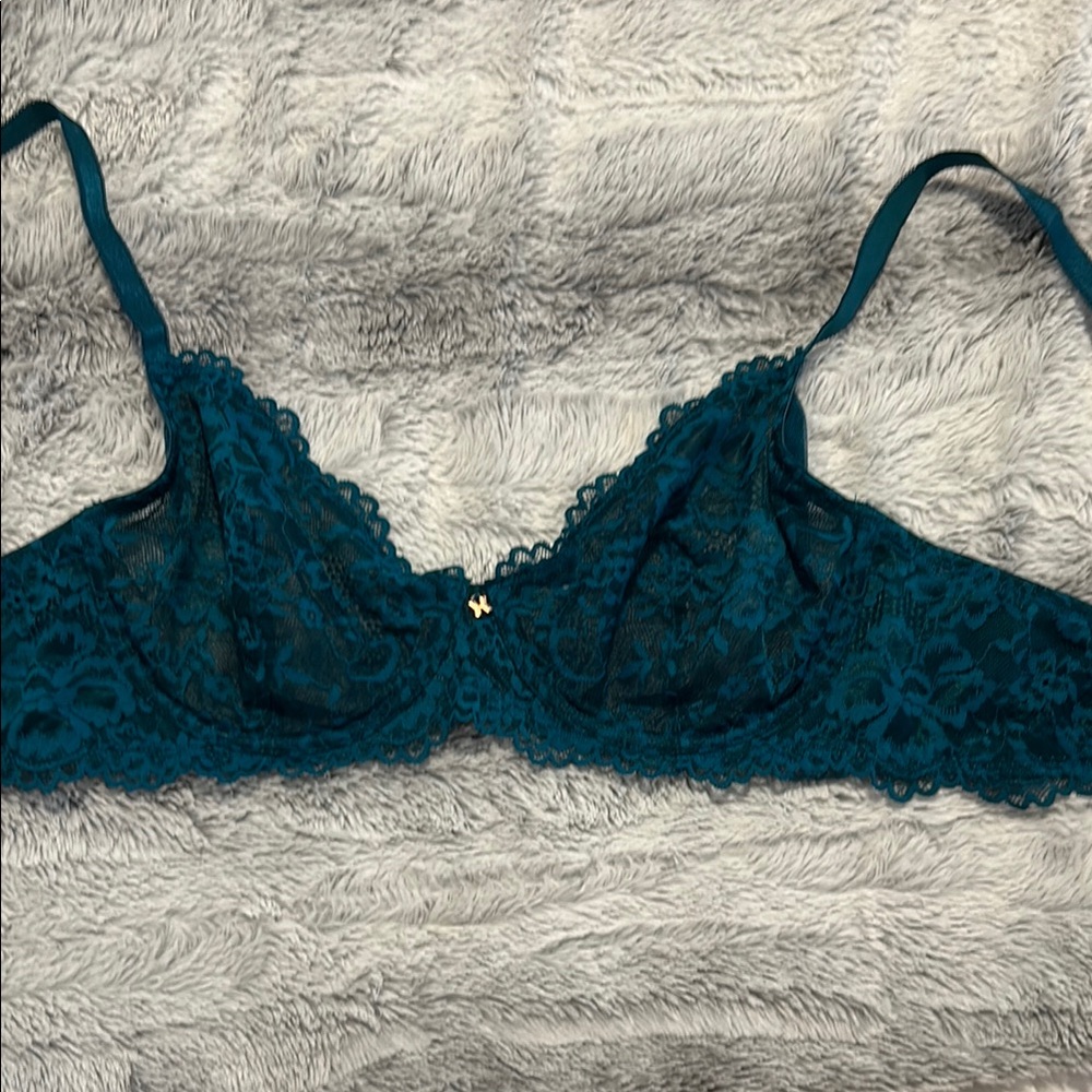 Teal Lace Underwire Bra Savage X Fenty